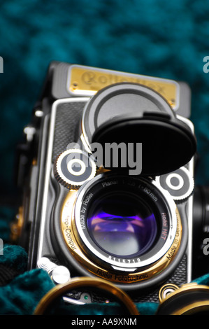 Rolleiflex twin Lens Reflex cámara fotográfica photocamera vintage film Foto de stock