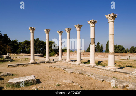 Grupo de columnas jónicas del templo Asklipieion Kos Kos Grecia