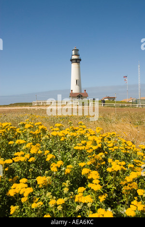 Pigeon Point Lighthouse gran ejemplo de arquitectura del faro ahora un Albergue Juvenil San Mateo costa de California del sur de San F Foto de stock
