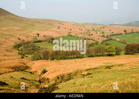 Reino Unido Gales Powys Montañas Negras vista de Brecon Beacons de heno Bluff