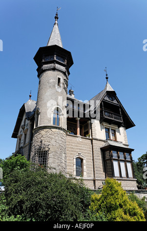 Villa Paulick, casa de vacaciones del famoso artista art nouveau Gustav Klimt, Seewalchen, Attersee, Alta Austria Foto de stock