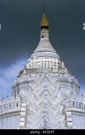 La pagoda de Hsinbyume, Birmania, Mingun Foto de stock