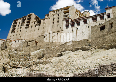 Palacio de la ciudad de Leh, Ladakh, Jammu y Cachemira, la India Foto de stock