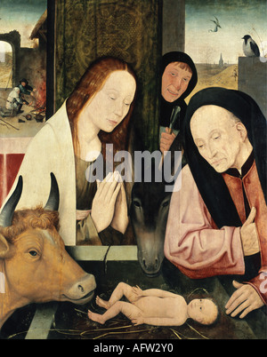 Bellas artes, Hieronymus Bosch (circa 1450 - 1516), la pintura 'nacimiento de Cristo', del siglo XVI, Museo Wallraf-Richartz, Colonia , Copyright del artista no ha de ser borrado