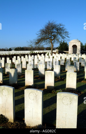 La Targette Cementerio Británico cerca de Arras Francia Europa Septentrional Wargraves Comisión de tumbas de guerra Foto de stock