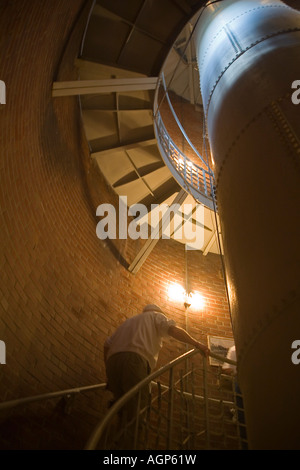 Escalera de caracol que conduce a la cima de la colina de Compton Depósito en St Louis, MO. Foto de stock