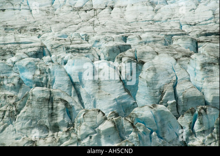 El murallón de hielo al final del glaciar del niño cerca de Cordova Prince William Sound Alaska, EE.UU. Foto de stock