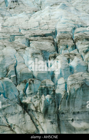 El murallón de hielo al final del glaciar del niño cerca de Cordova Prince William Sound Alaska, EE.UU. Foto de stock