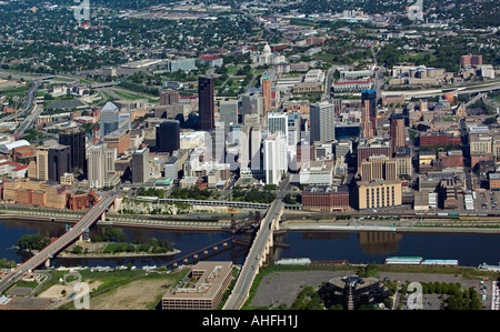 Vista aérea por encima de Saint Paul, Minnesota, Minnesota Foto de stock