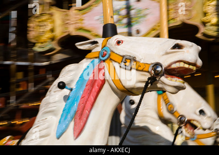 Caballo de un carrusel, París, Francia Foto de stock