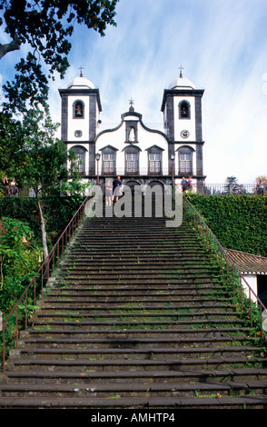 Portugal, Madeira, Funchal, Wallfahrtskirche Monte bei Nossa Senhora de Monte Foto de stock
