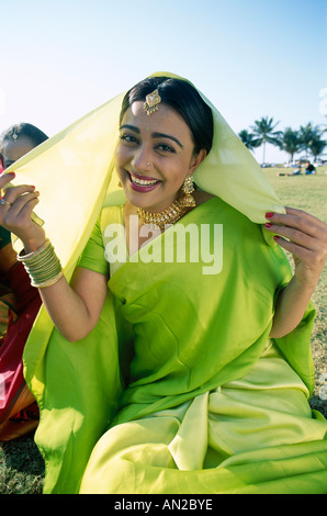 Disfraz de sari indio para mujer