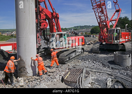 Concreto reforzado de acero Pilotes de apoyo espera de carga fuera de