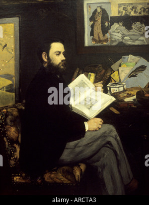 Emile Zola por Édouard Manet 1832 - 1883 Francia Foto de stock
