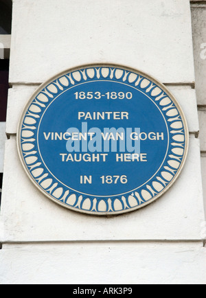 Ramsgate Kent England placa azul Vincent Van Gogh enseñan a los alumnos a pintar en esta casa en 1876 Homero SYKES Foto de stock