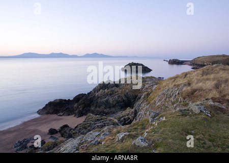 Vista de la península de Llŷn Isla Llanddwyn, Anglesey, Gales