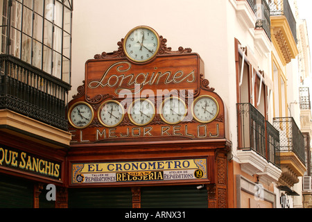 Famoso Longines relojes de la Calle de las Sierpes en Sevilla