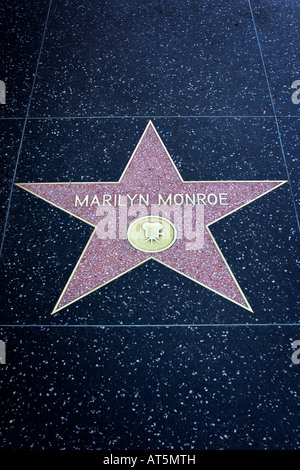 Paseo De La Fama De Hollywood Marilyn Monroe Star Los Angeles Ca Fotograf A De Stock Alamy