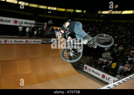 Acción BMX LG Campeonatos Mundiales Manchester, Inglaterra Foto de stock