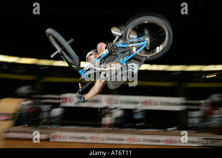 Acción BMX LG Campeonatos Mundiales Manchester, Inglaterra Foto de stock