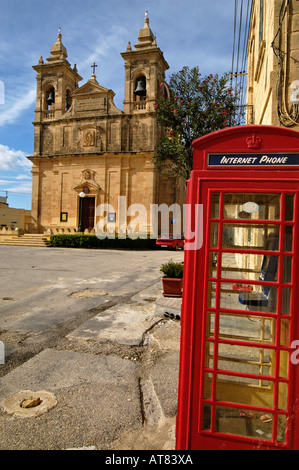 Iglesia de la Visitación Gharb Gozo Malta Foto de stock