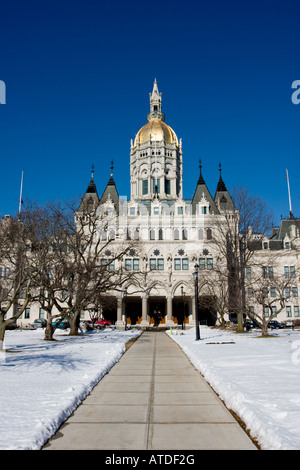 El edificio del Capitolio de Hartford en Connecticut, EE.UU. Foto de stock