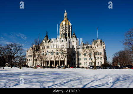 El edificio del Capitolio del Estado de Hartford en Connecticut, EE.UU. Foto de stock