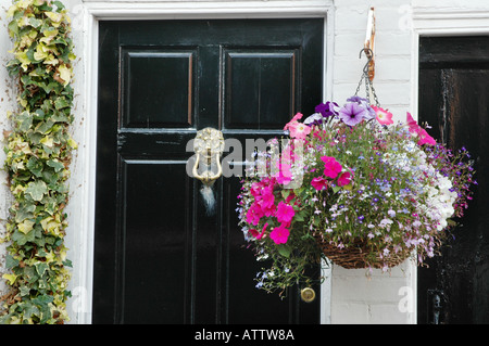 Puerta frontal de la casa residencial Centeno East Sussex Foto de stock