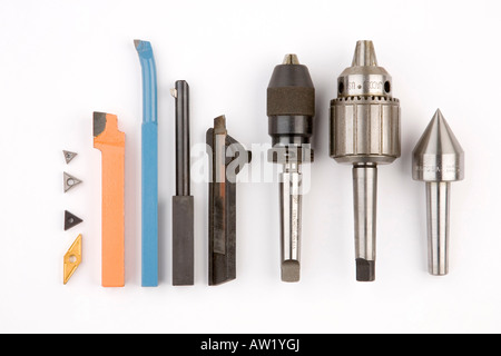 Herramientas de corte para un torno de metal Fotografía de stock - Alamy