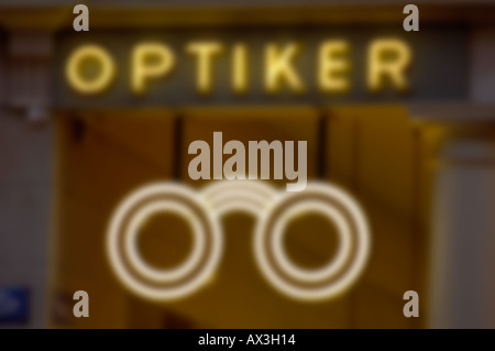 "Optiker' (óptico) letras de neón. (C) por Uli nusko, CH-3012 Bern