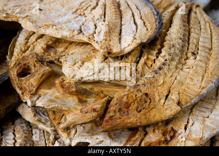 Dreid pescado en mercado Victoria Seychelles Foto de stock