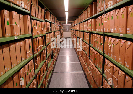 Oficina de registros de los Archivos Nacionales de Kew, cerca de Londres, Inglaterra. Foto de stock