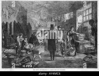 Censo de tugurios 1861 Foto de stock
