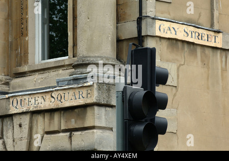Baño donde Gay Street cumple Queen Square Foto de stock