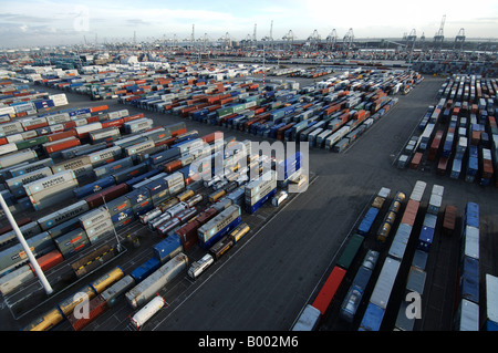Puerto de Rotterdam Maersk Container Terminal en el Maasvlakte Foto de stock