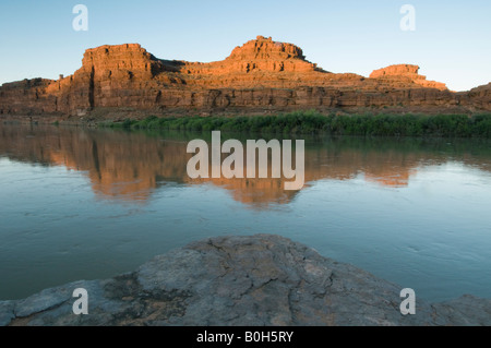 Dawn, Parque Nacional Canyonlands, meandro, Cañón del Río Colorado, Utah