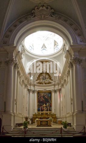 El Chapel y el altar de la Abadía de Monte Oliveto Maggiore, en la Toscana.