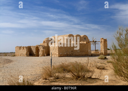 Castillo del desierto Qasr Amra omeyas Hunting Lodge árabe saudita Jordania Foto de stock