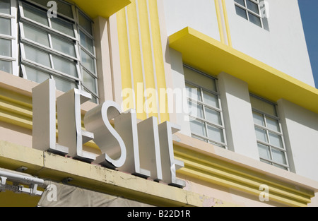 Leslie Hotel en Ocean Drive, en South Beach, Miami