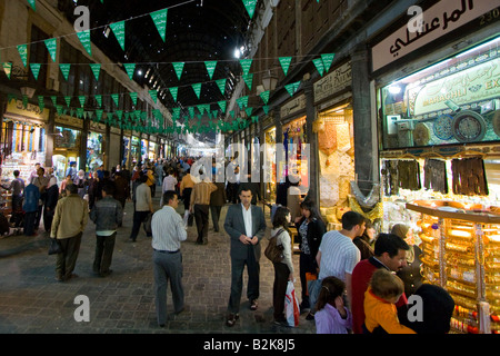 Hamidiyya Souq en Damasco en Siria Foto de stock