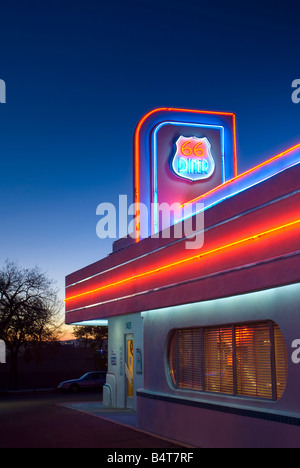 Ee.Uu., Nuevo México, en Albuquerque, Route 66 Diner Foto de stock