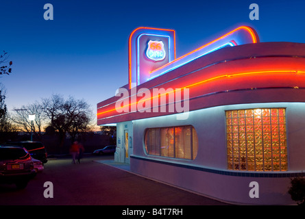 Ee.Uu., Nuevo México, en Albuquerque, Route 66 Diner Foto de stock