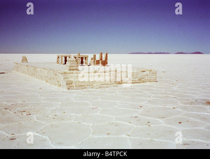 Muebles de sal, el Salar de Uyuni, Bolivia Foto de stock