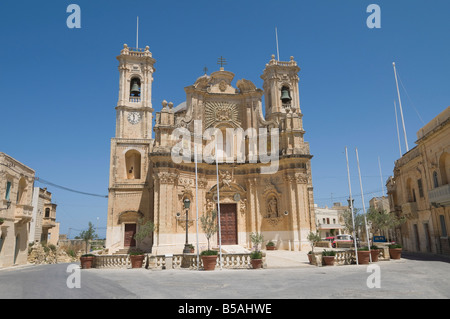 Iglesia de la Visitación, Gharb, Gozo, Malta, Europa Foto de stock