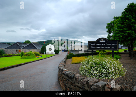 Glenfiddich Distillery en Dufftown, Escocia, Gran Bretaña, Europa Foto de stock