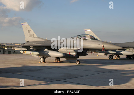 F-16C jet de caza de la Fuerza Aérea de EE.UU. Foto de stock