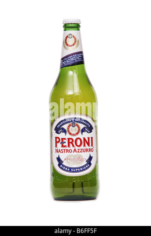 Botella de cerveza Peroni Nastro Azzurro Foto de stock