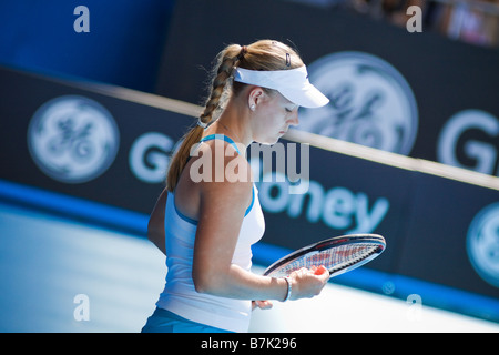 Jugador de tenis Angelique Kerber en el Abierto de Australia el 20 de enero de 2009 en Melbourne, Australia.