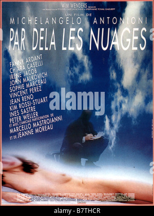 Par-delà les nuages más allá de las nubes Año: 1995 Francia / Italia / Alemania Director: Michelangelo Antonioni y Wim Wenders Movie poster (Fr) Foto de stock
