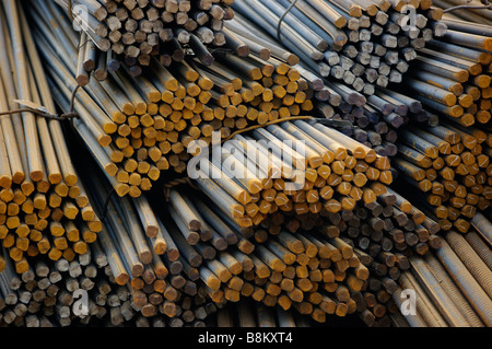 Varillas de hierro en el sitio de construcción Fotografía de stock